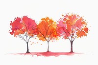 Autumn trees painting autumn plant.
