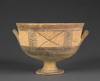 Cypriot Bichrome Ware Cup with Pedestal Foot