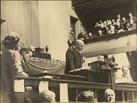 Gustav Stresemann During His Last Speech Before the League of Nations, Geneva, Switzerland by Erich Salomon