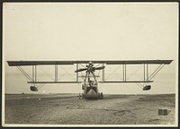 Seaplane on shore by Fédèle Azari