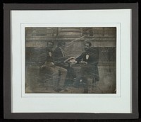 Group portrait of three men by Jean Gabriel Eynard
