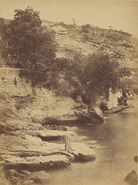 Beach, Cliff, and Water Front Cafe by Firmin Eugène Le Dien and Gustave Le Gray