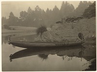 Fishing from Canoe - Hupa by Edward S Curtis