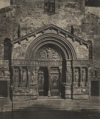 Portail de Saint-Trophime de d'Arles by Charles Nègre