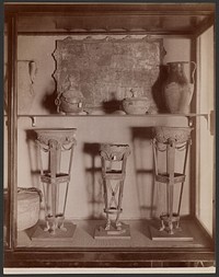 Display case with artifacts