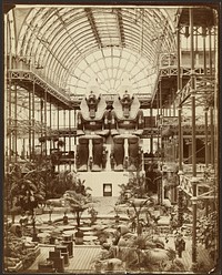Crystal Palace, Tropical Transept, Aboosimbel Figures by Philip H Delamotte