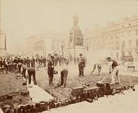Men Laying Bricks by Henry Bedford Lemere