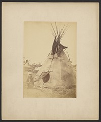 Little Big Mouth and Teepee, near Fort Sill. Possibly a Cheyenne Camp by William Stinson Soule