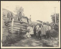 School Children Looking at Barge by Frances Benjamin Johnston