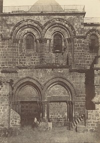 Jérusalem. Saint Sépulcre. Façade by Auguste Salzmann and Louis Désiré Blanquart Evrard
