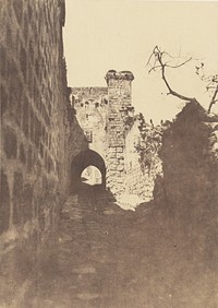 Jérusalem. Via Dolorosa. Reste antique by Auguste Salzmann and Louis Désiré Blanquart Evrard