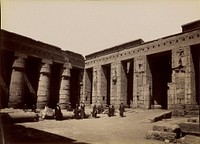 Second Court on the Southwest Side at Medinet Habu] / [Medinet Habout, Deuxième Cour Cote Sud Ouest by Antonio Beato