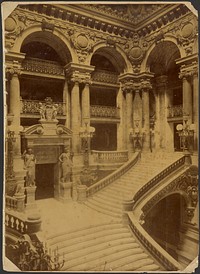 Paris, l'Opéra, le Grand Escalier, Charles Garnier architecte