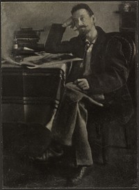 Portrait of a male artist by Léon Bovier