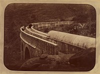 The Curved Bridge of the St. Anthony River Aqueduct (Aqueducto do Rio Sto. Antonio - Ponte Curva). by Marc Ferrez
