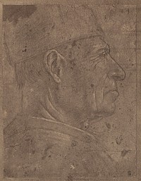 Drawing of a Man's Head in Profile by Agnolo Gaddi by Roger Fenton