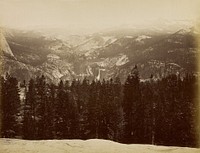 The Lyell Group and Nevada Fall from Sentinel Dome by Carleton Watkins