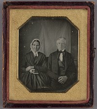 Portrait of a Seated Middle-aged Woman and Man