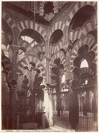 Vista interior del Mihrab o Santuario de la Mezquita by Juan Laurent
