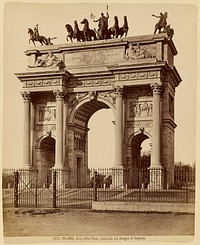 Milano, Arco della Pace, costruito col disegno di Cagnola by Giacomo Brogi