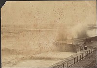 Waves Crashing Against a Sea Wall