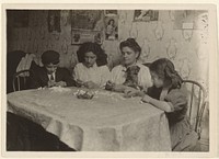 Gizzi Family, New York City, Making Roses by Lewis W Hine