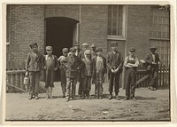 Mill Workers Outside Mill, Massachusetts by Lewis W Hine