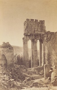 Peristyle, Temple of Bacchus, Baalbek by Gustave Le Gray