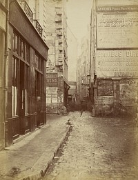 Rue Tirechappe, vue prise de la rue Saint-Honoré by Charles Marville