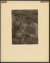 Father and Son with Harvested Berries, Possibly Kentucky by Doris Ulmann