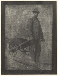 Black Man with Wheelbarrow by Doris Ulmann