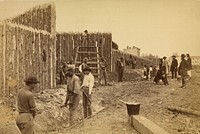 Stockade built by General Haupt for Protection of Government Property, Orange & Alexandria R.R., Alexandria, Virigina by A J Russell