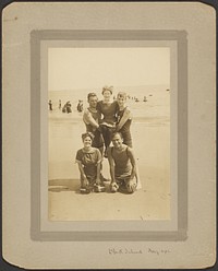Group portrait on the beach, Block Island by Byram Woodhead