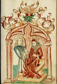 Josaphat and King Avenir in Conversation by Hans Schilling and Diebold Lauber