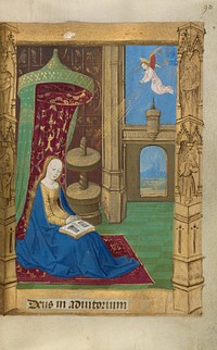 The Annunciation(?) or The Virgin Seated in Prayer by Master of Guillaume Lambert