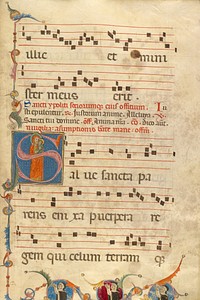 Initial S: The Virgin and Three Dominican Nuns in Prayer by Jacobellus of Salerno