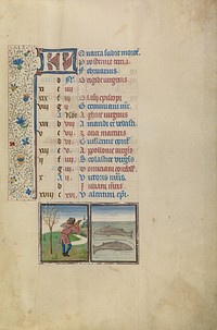 February Calendar Page; Pruning Trees; Pisces by Willem Vrelant