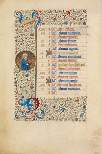 January Calendar Page; Saint Paul by Bedford Master
