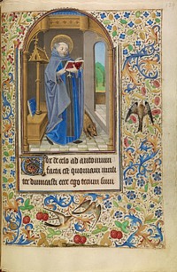 Saint Anthony with Bells and a Pig by Master of Jacques of Luxembourg