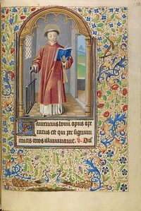 Saint Lawrence with a Book and a Gridiron by Master of Jacques of Luxembourg