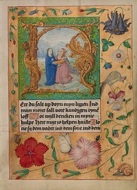 Initial H: The Visitation by Gerard Horenbout