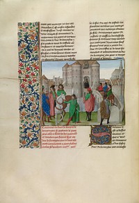 The Dukes of Berry and Burgundy Departing from Paris to Meet with the Duke of Bretagne by Master of the Getty Froissart