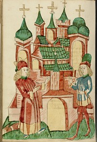 Josaphat has Crosses Erected on the Rooftops of the City by Hans Schilling and Diebold Lauber