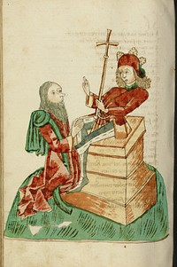 The Enthroned Josaphat in Conversation with the Kneeling Theodas by Hans Schilling and Diebold Lauber