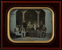 Group portrait of eleven servants of Eynard-Lullin by Jean Gabriel Eynard
