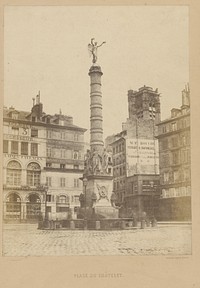 Place du Châtelet. by Charles Marville and Louis Désiré Blanquart Evrard