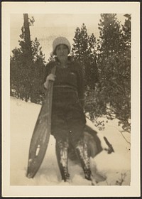 Woman with Snow Shoes by Louis Fleckenstein