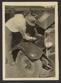 Man Fixing Car by Louis Fleckenstein