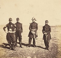 General Bennet and Officers of his Staff. by Roger Fenton