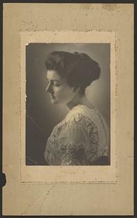 Portrait of a Woman in Embroidered Dress by Louis Fleckenstein